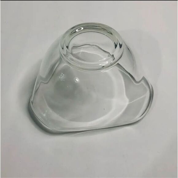 anchor hocking glass chip and dip replacement dip bowl clear vintage triangle - Picture 2 of 5